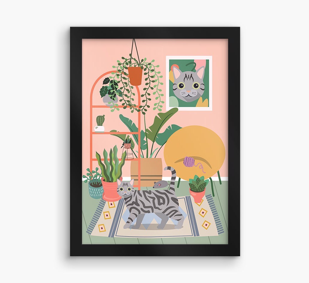 'Jungle Room' - Personalised {breedFullName} Framed Print