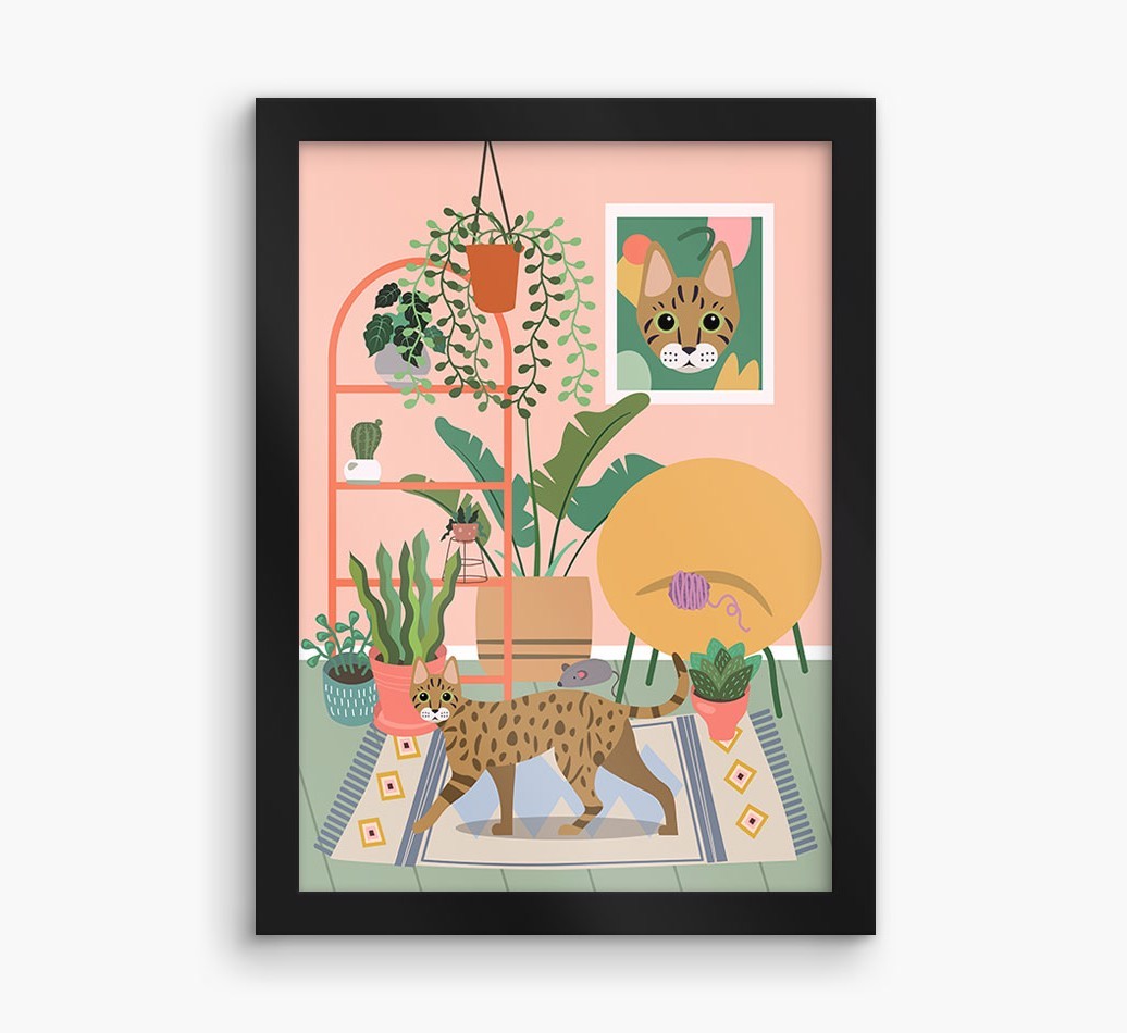 'Jungle Room' - Personalised {breedFullName} Framed Print