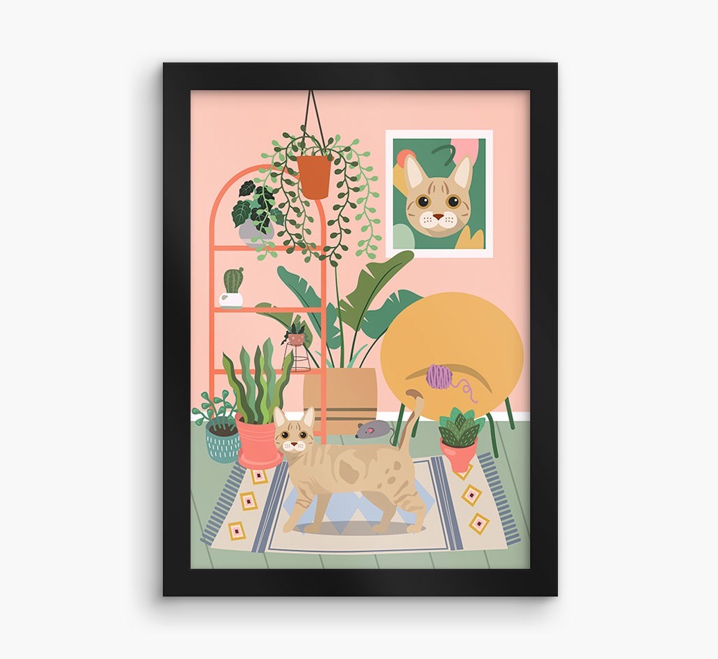 'Jungle Room' - Personalised {breedFullName} Framed Print