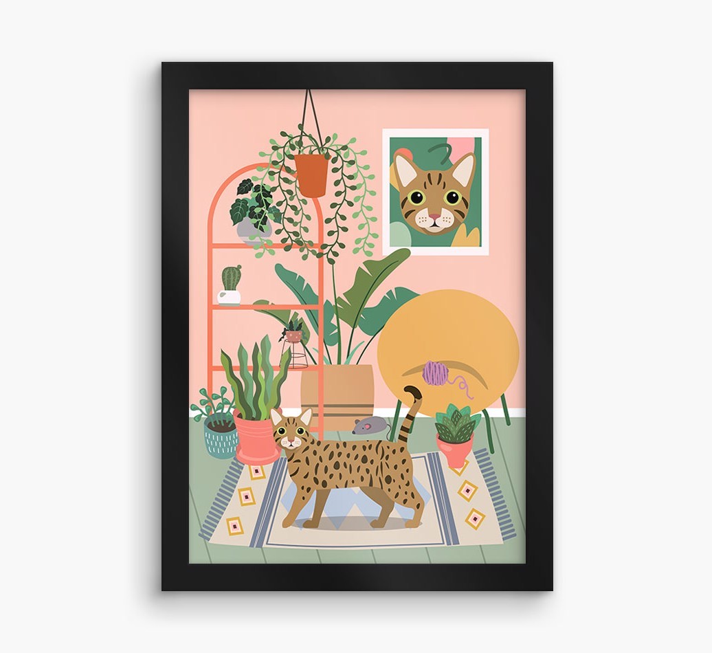 'Jungle Room' - Personalised {breedFullName} Framed Print