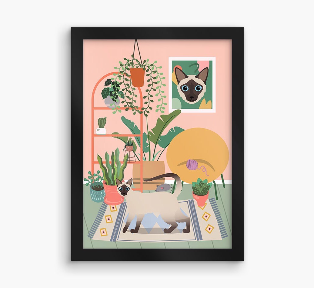 'Jungle Room' - Personalised {breedFullName} Framed Print