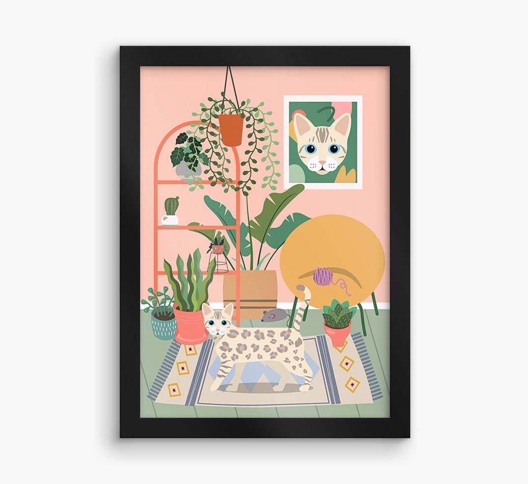 'Jungle Room' - Personalised {breedFullName} Framed Print
