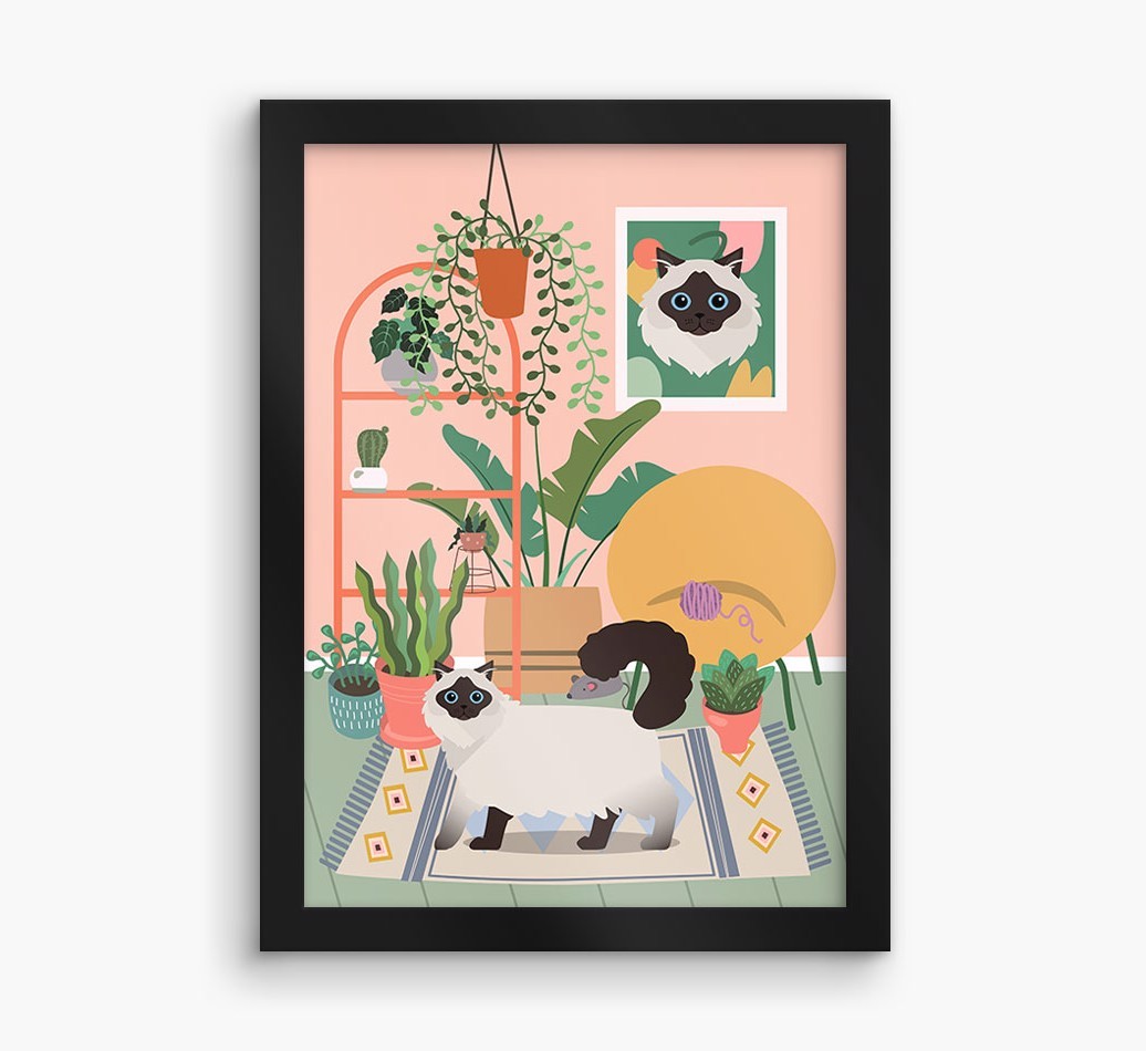 'Jungle Room' - Personalised {breedFullName} Framed Print