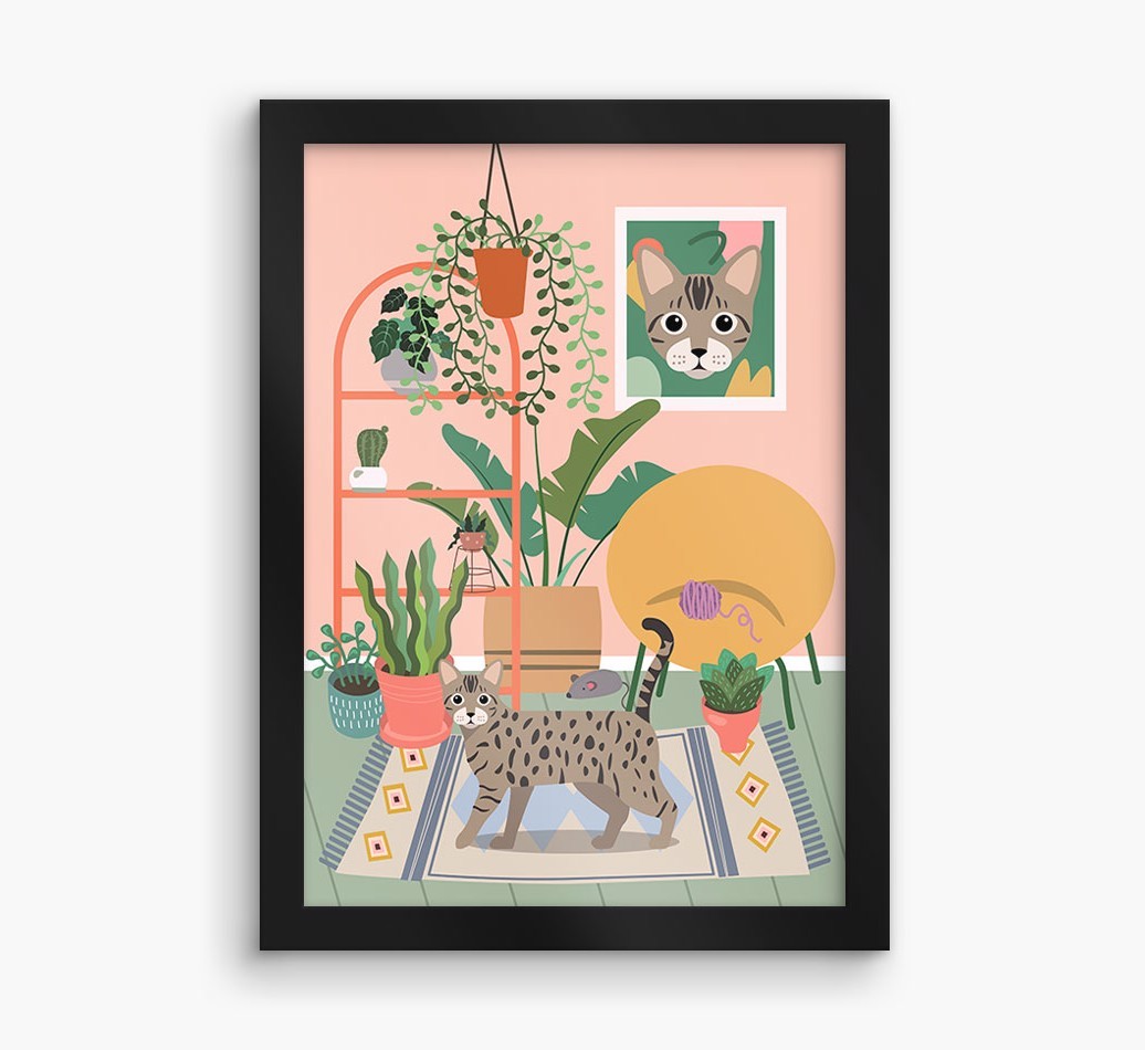 'Jungle Room' - Personalised {breedFullName} Framed Print