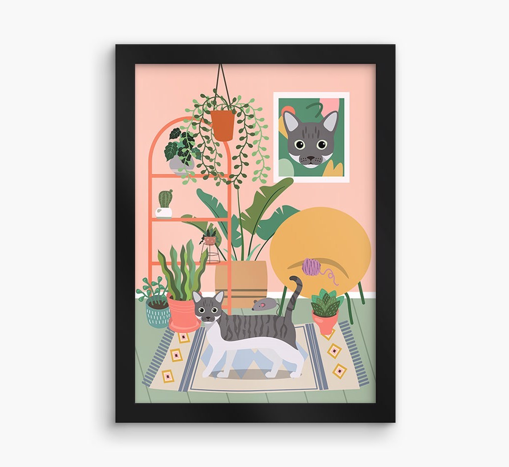 'Jungle Room' - Personalised {breedFullName} Framed Print