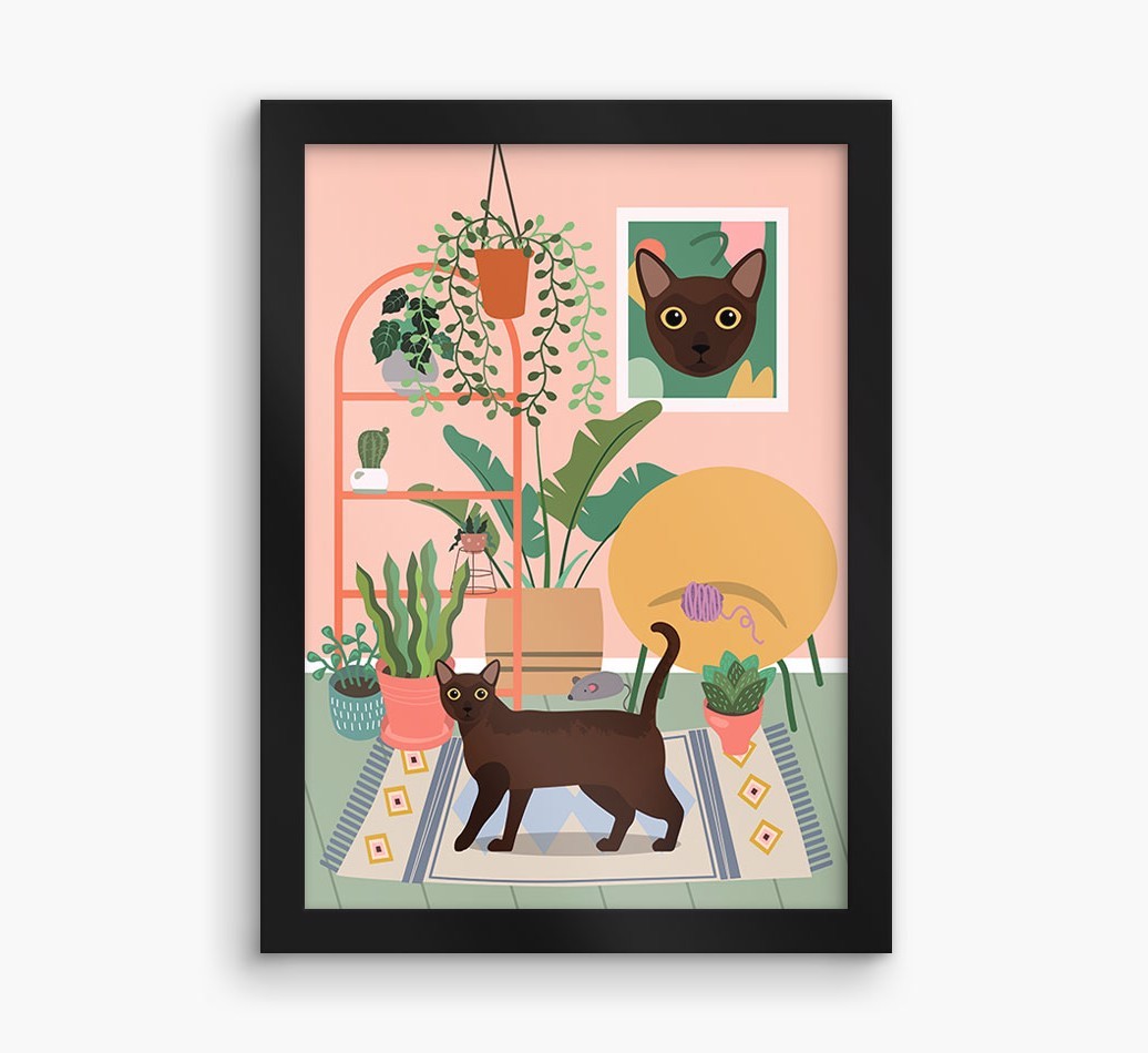 'Jungle Room' - Personalised {breedFullName} Framed Print