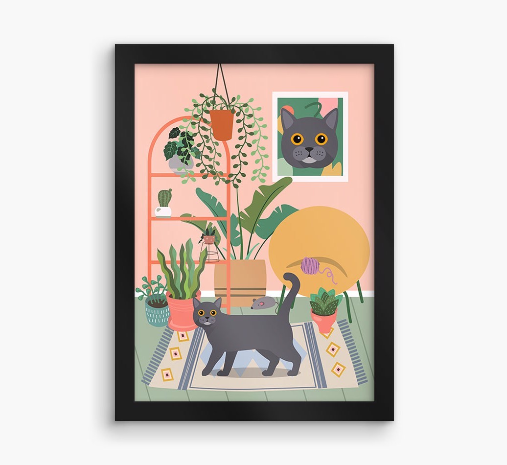 'Jungle Room' - Personalised {breedFullName} Framed Print
