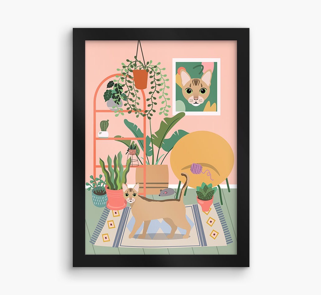 'Jungle Room' - Personalised {breedFullName} Framed Print