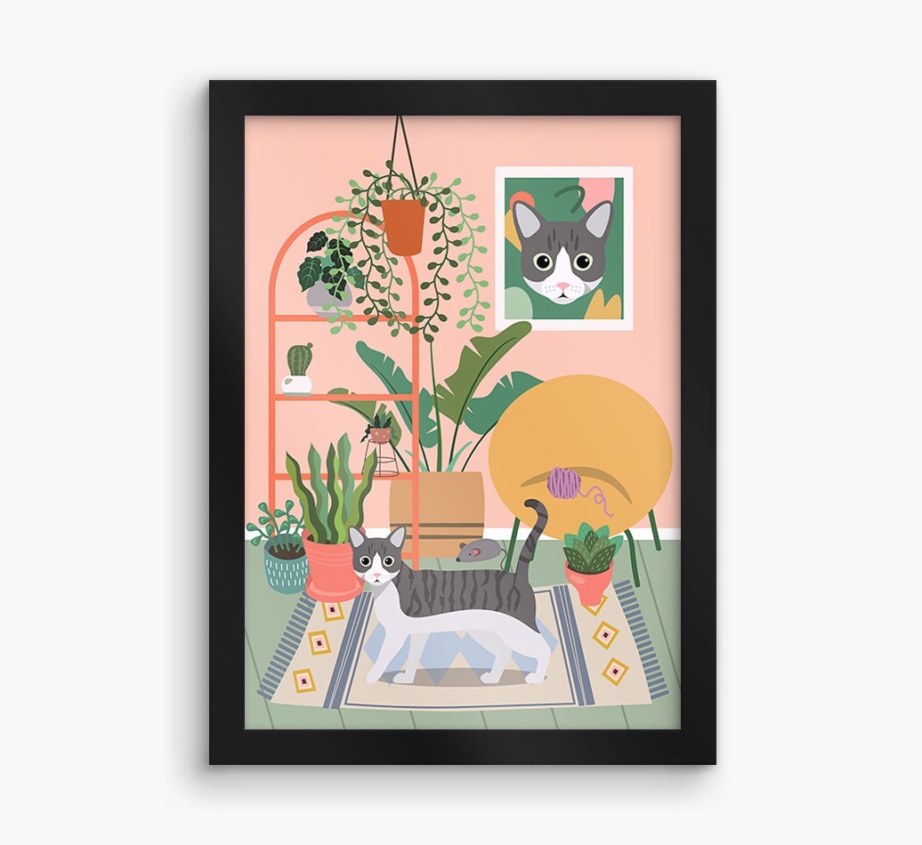 'Jungle Room' - Personalised {breedFullName} Framed Print