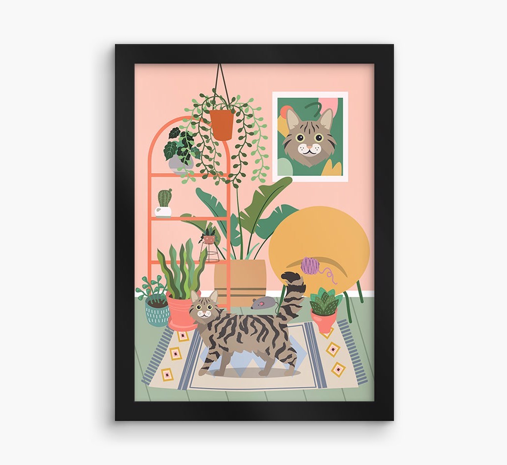 'Jungle Room' - Personalised {breedFullName} Framed Print