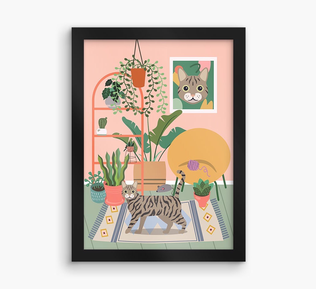 'Jungle Room' - Personalised {breedFullName} Framed Print