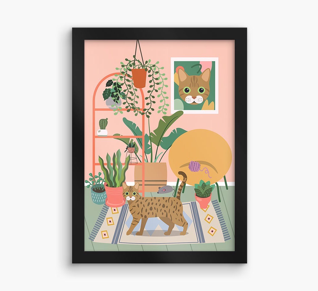 'Jungle Room' - Personalised {breedFullName} Framed Print