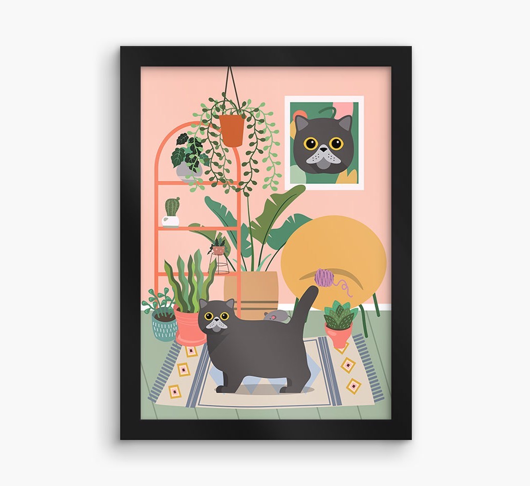'Jungle Room' - Personalised {breedFullName} Framed Print