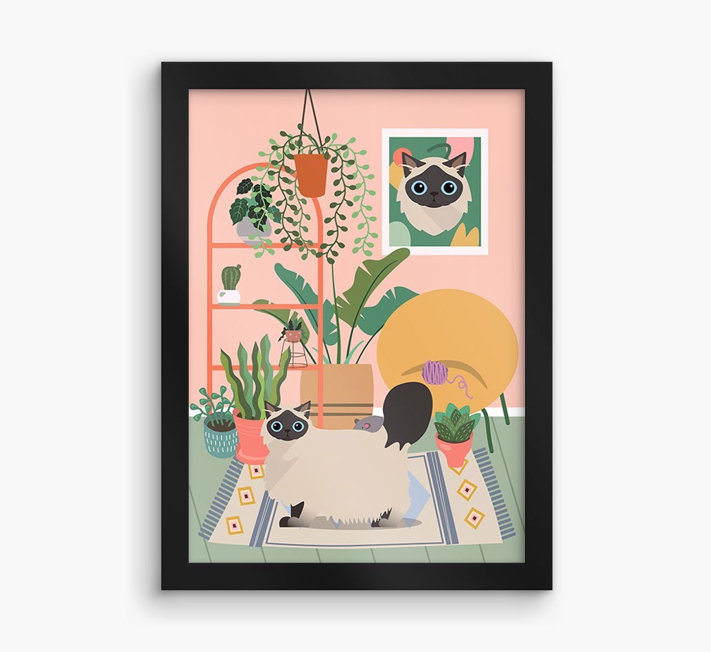 'Jungle Room' - Personalised {breedFullName} Framed Print