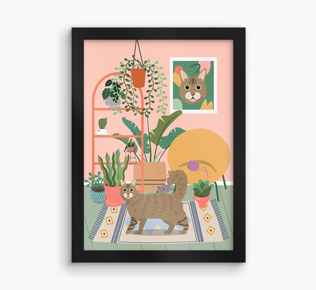 'Jungle Room' - Personalised {breedFullName} Framed Print