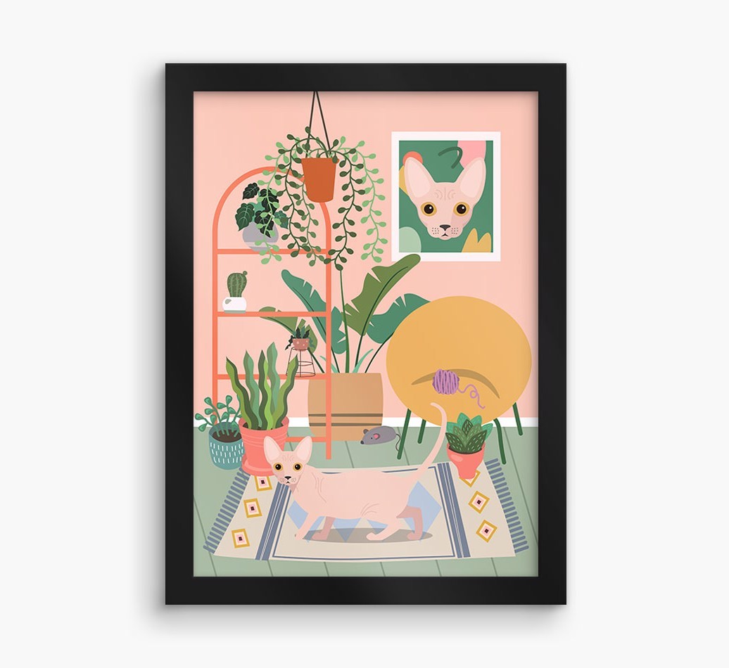 'Jungle Room' - Personalised {breedFullName} Framed Print