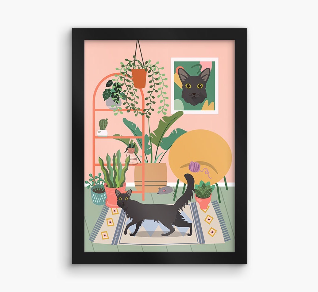 'Jungle Room' - Personalised {breedFullName} Framed Print