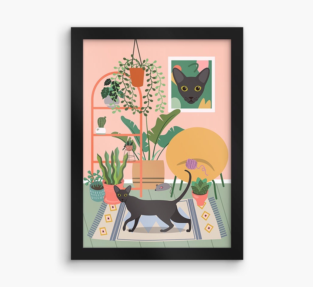 'Jungle Room' - Personalised {breedFullName} Framed Print