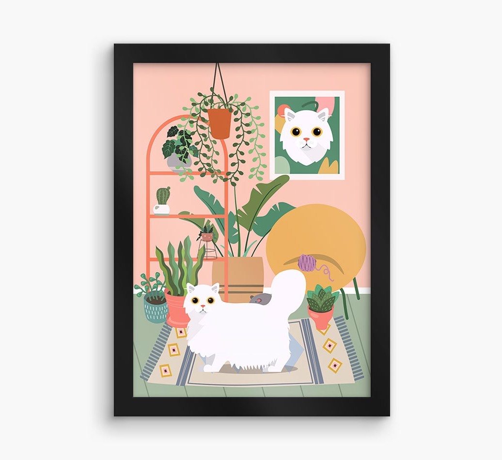 'Jungle Room' - Personalised {breedFullName} Framed Print