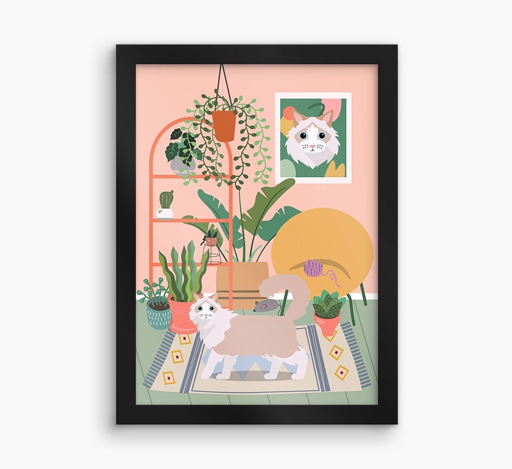 'Jungle Room' - Personalised {breedFullName} Framed Print