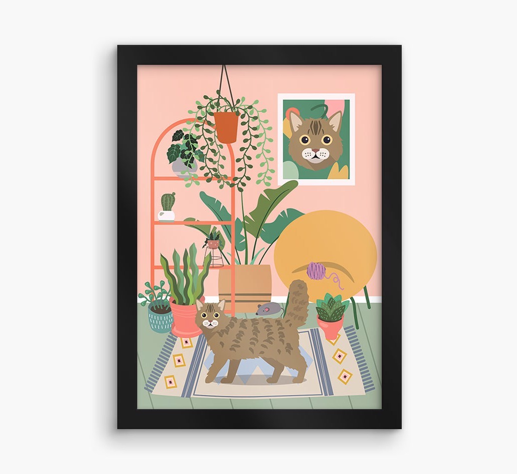 'Jungle Room' - Personalised {breedFullName} Framed Print