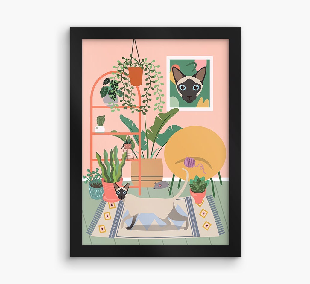 'Jungle Room' - Personalised {breedFullName} Framed Print