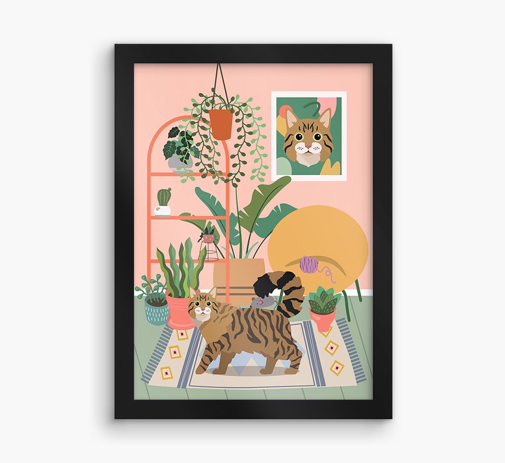 'Jungle Room' - Personalised {breedFullName} Framed Print