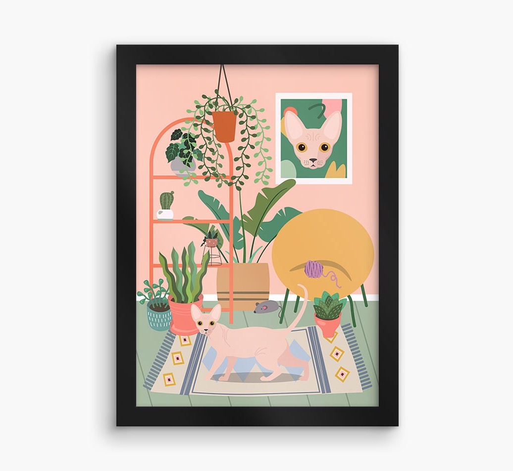 'Jungle Room' - Personalised {breedFullName} Framed Print