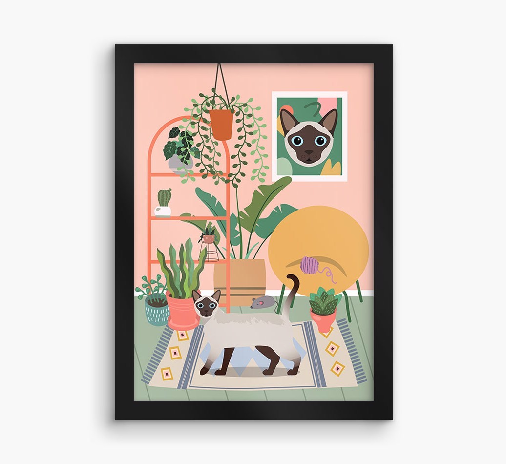 'Jungle Room' - Personalised {breedFullName} Framed Print