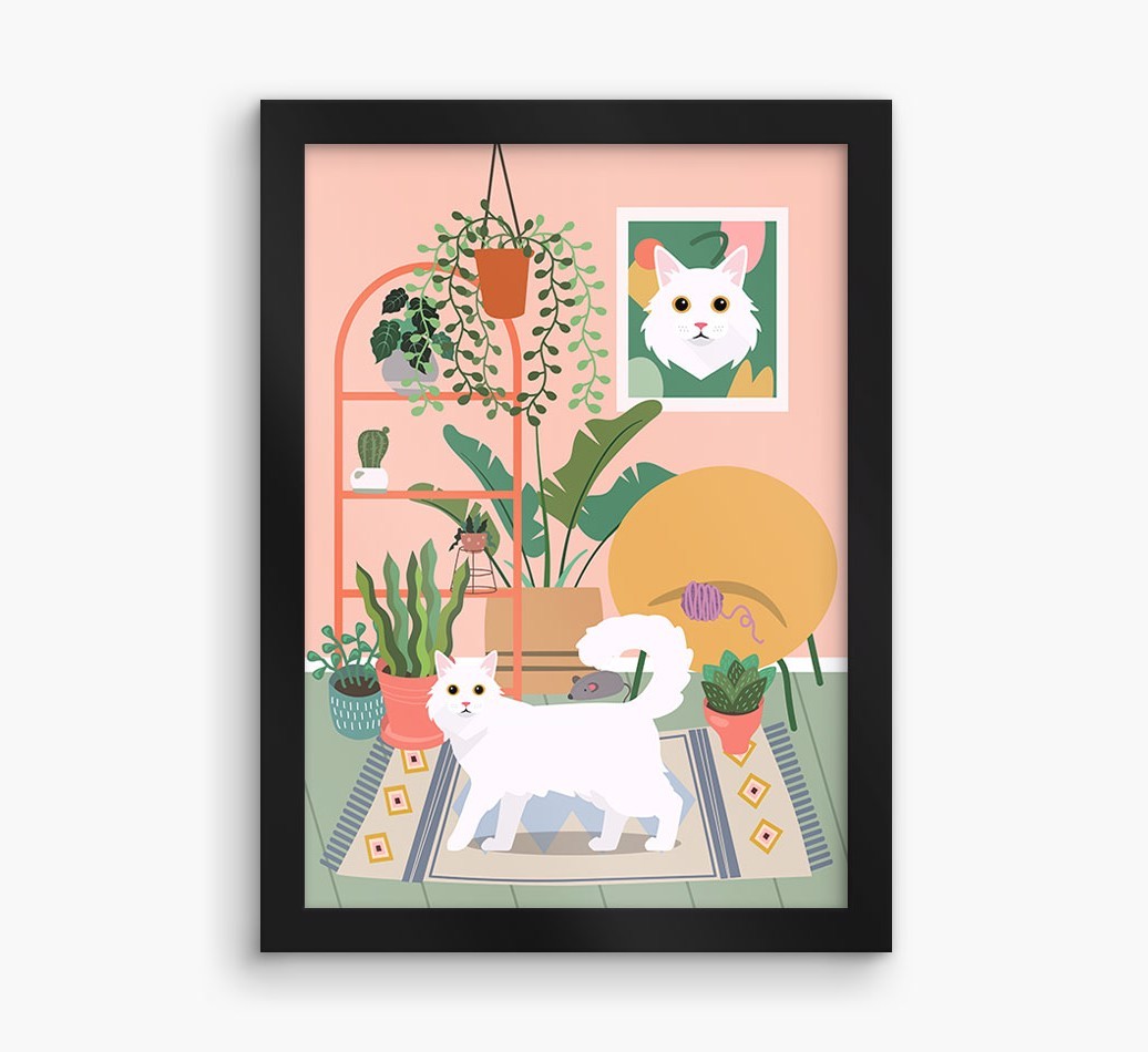 'Jungle Room' - Personalised {breedFullName} Framed Print