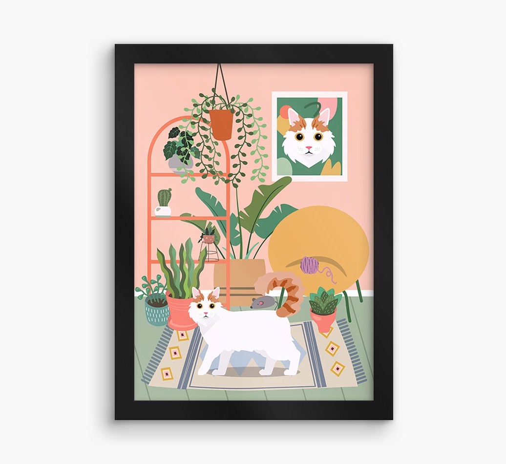 'Jungle Room' - Personalised {breedFullName} Framed Print