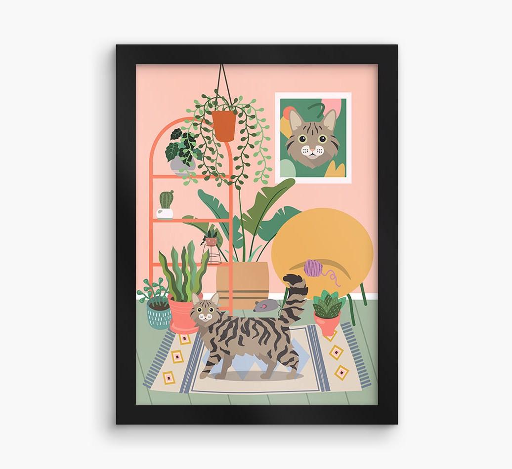 'Jungle Room' - Personalized {breedFullName} Framed Print