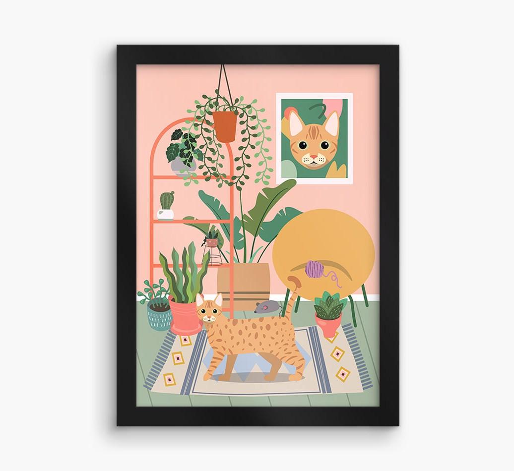 'Jungle Room' - Personalized {breedFullName} Framed Print