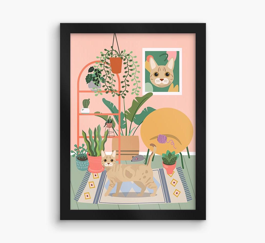 'Jungle Room' - Personalized {breedFullName} Framed Print