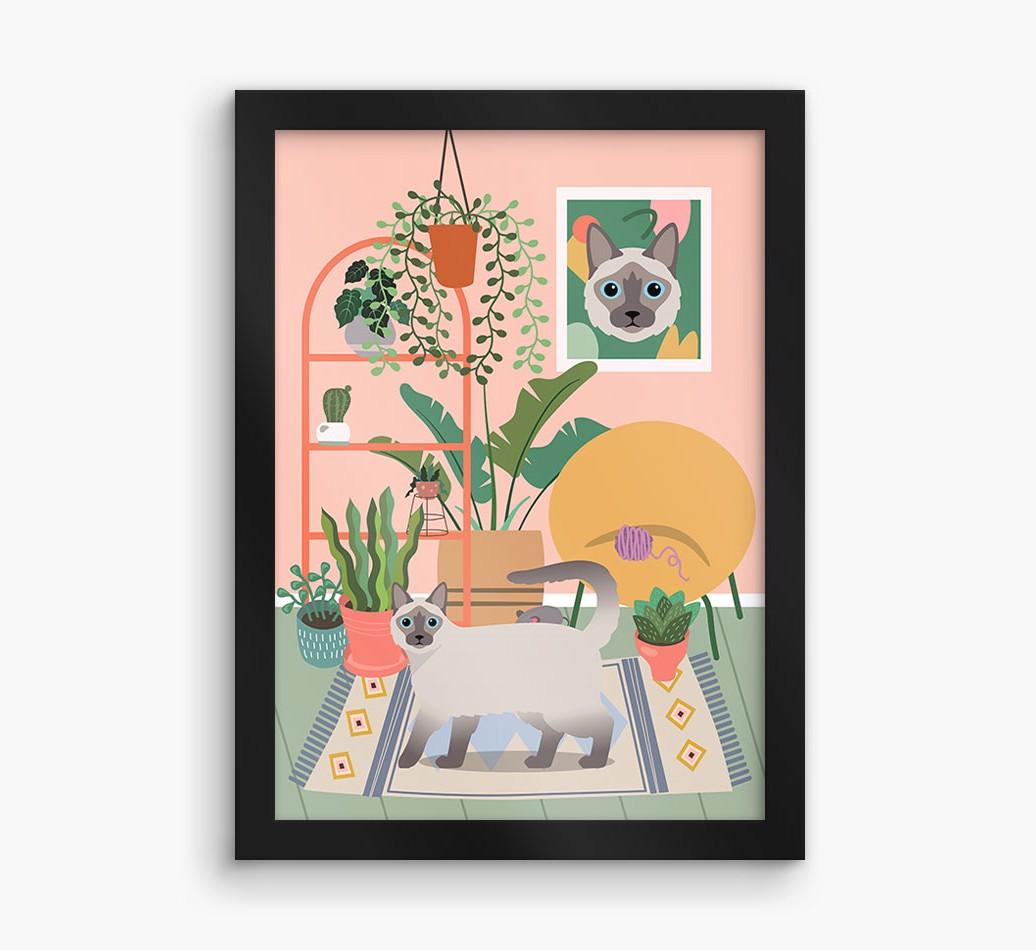 'Jungle Room' - Personalized {breedFullName} Framed Print
