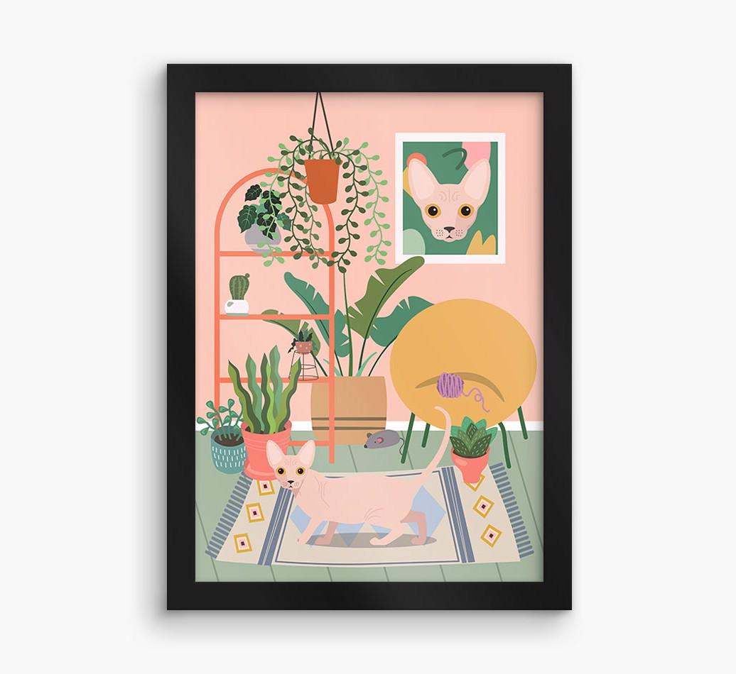 'Jungle Room' - Personalized {breedFullName} Framed Print