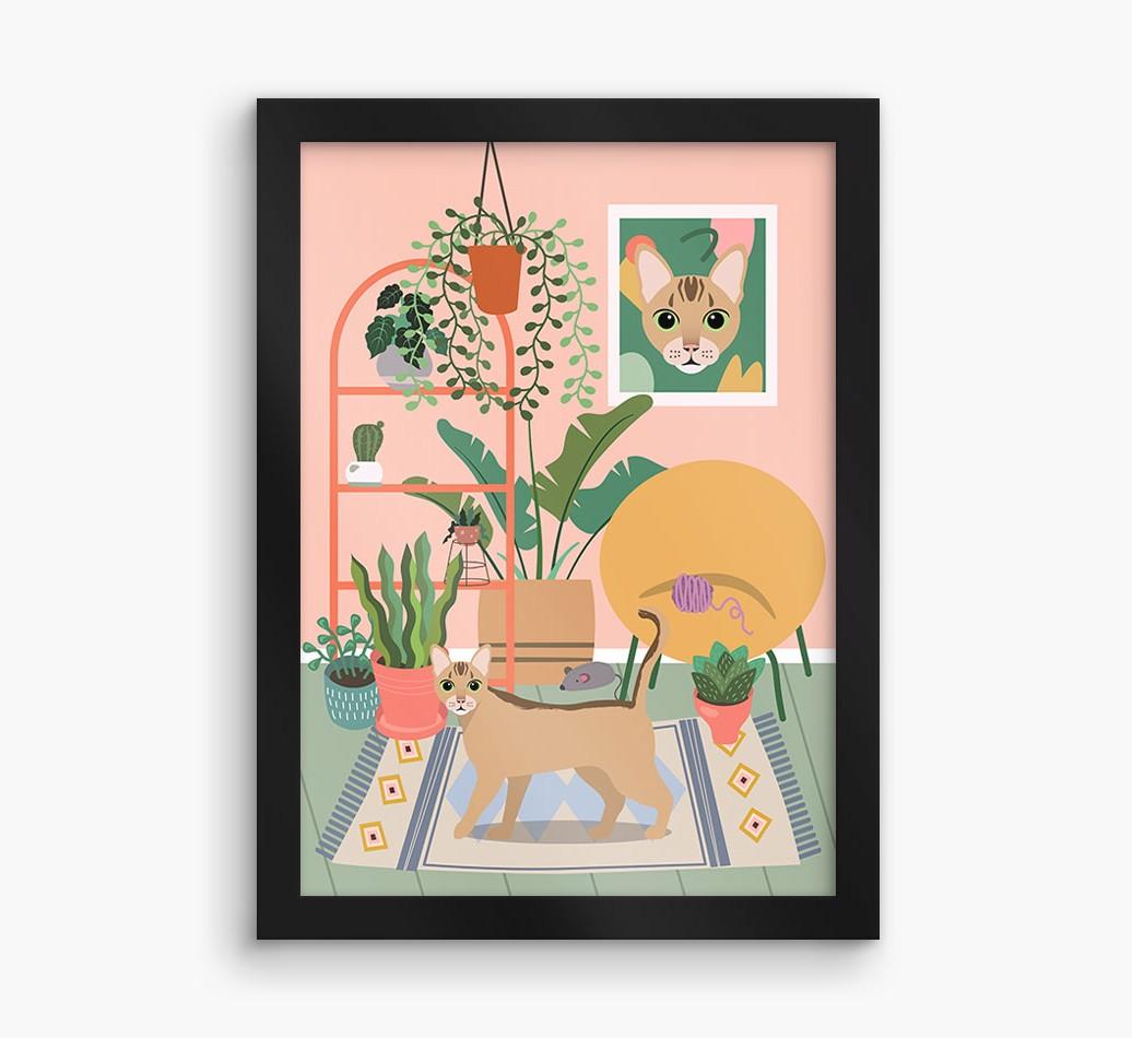 'Jungle Room' - Personalized {breedFullName} Framed Print