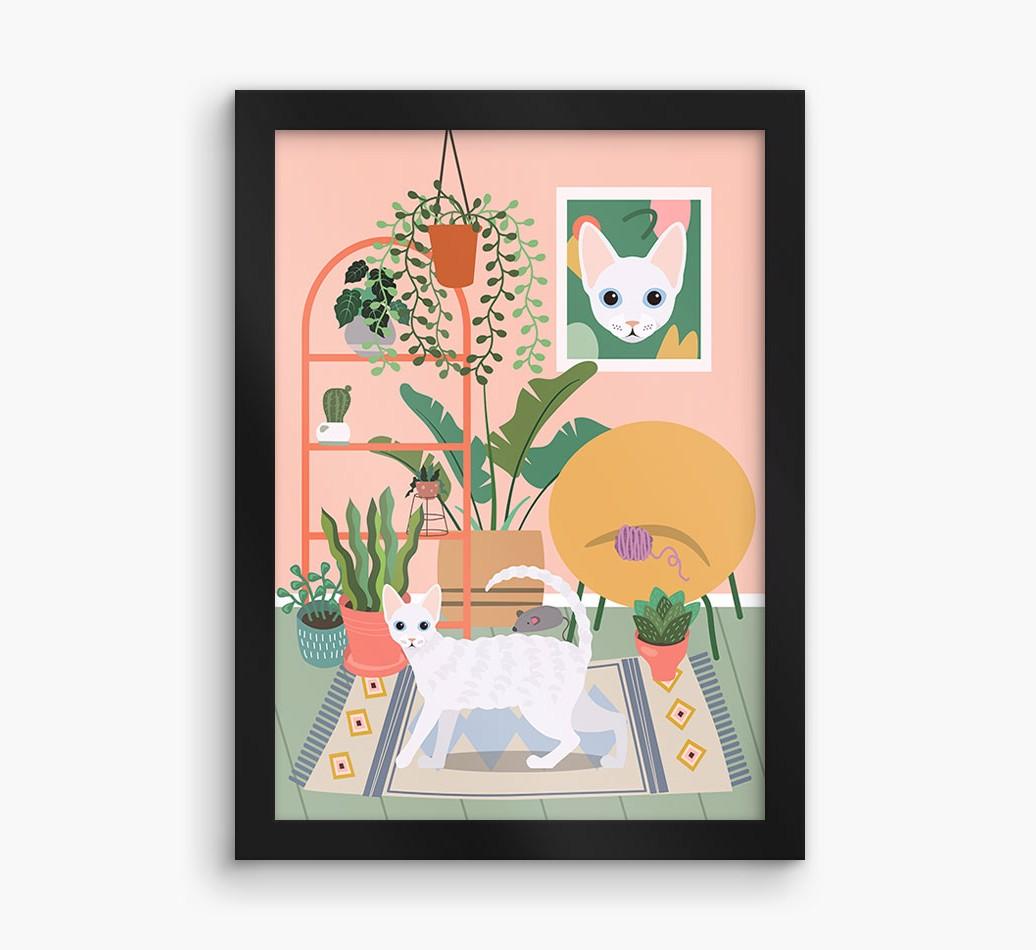 'Jungle Room' - Personalized {breedFullName} Framed Print