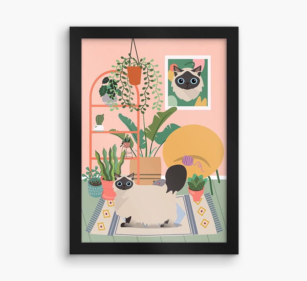 'Jungle Room' - Personalized {breedFullName} Framed Print