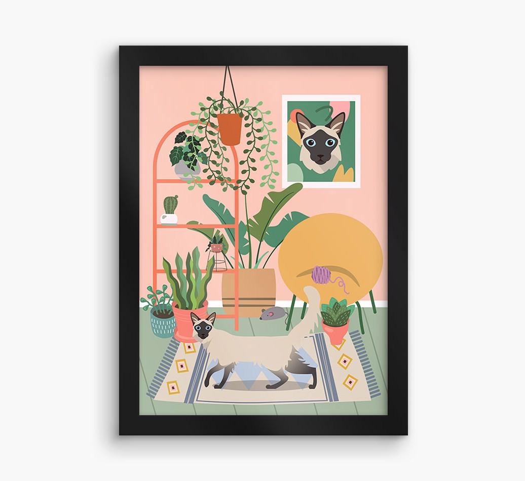 'Jungle Room' - Personalized {breedFullName} Framed Print