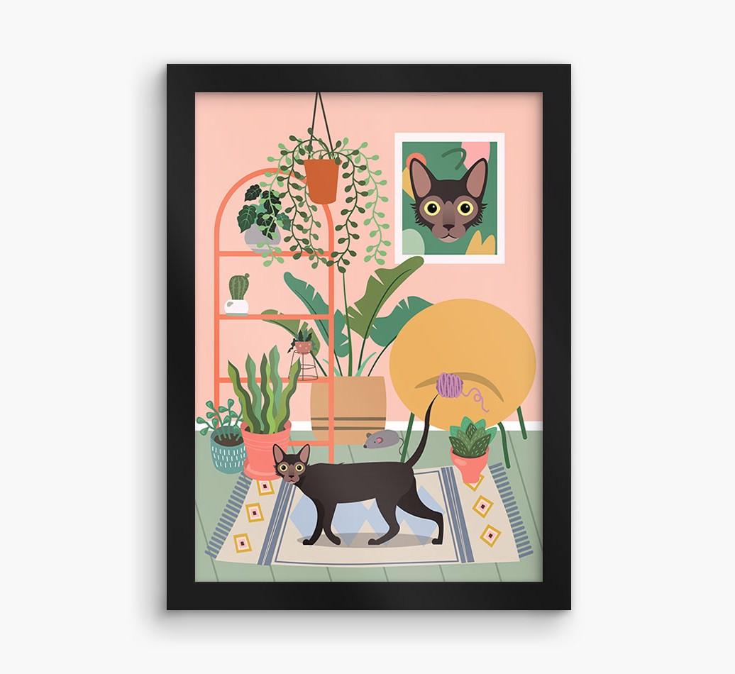 'Jungle Room' - Personalized {breedFullName} Framed Print