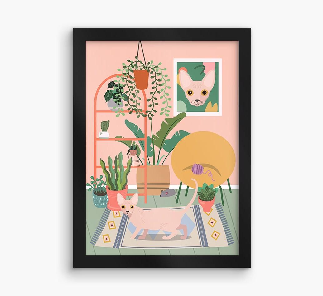'Jungle Room' - Personalized {breedFullName} Framed Print