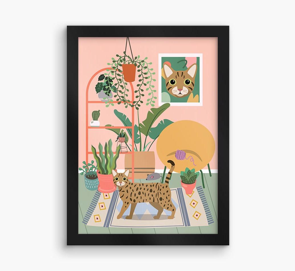 'Jungle Room' - Personalized {breedFullName} Framed Print