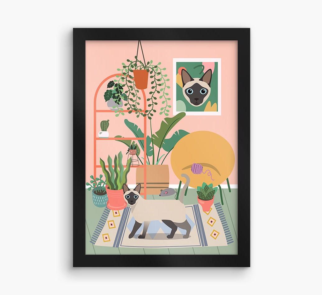 'Jungle Room' - Personalized {breedFullName} Framed Print