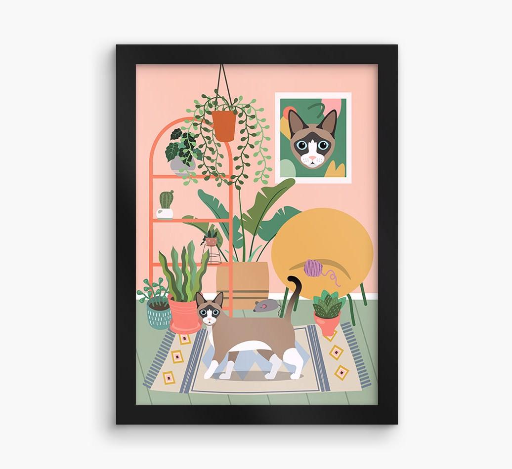 'Jungle Room' - Personalized {breedFullName} Framed Print