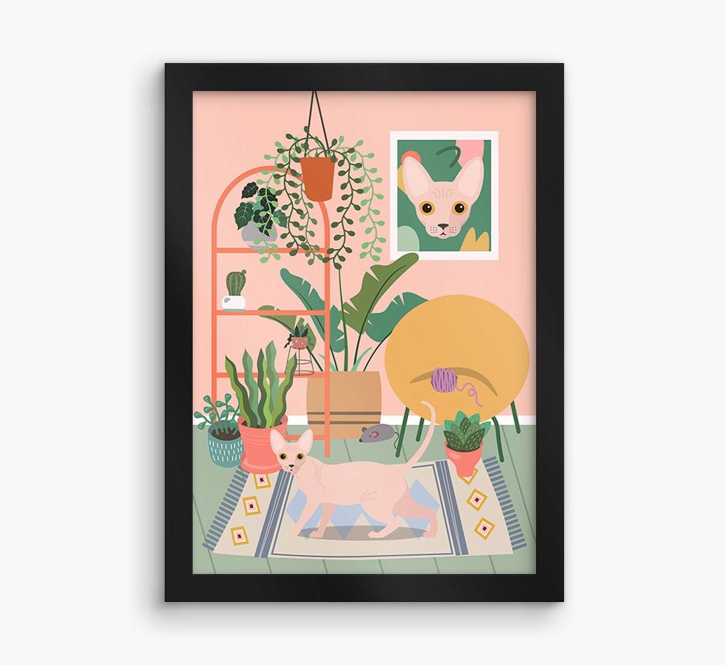 'Jungle Room' - Personalized {breedFullName} Framed Print