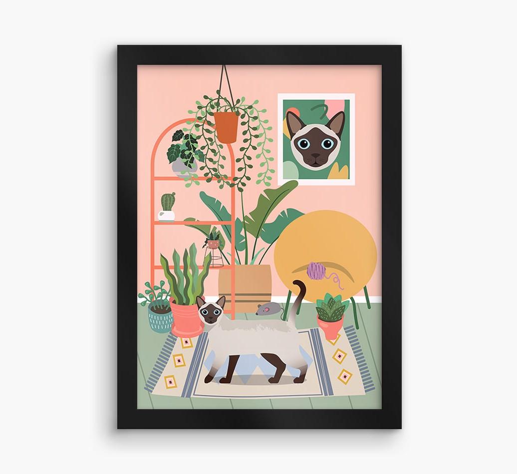 'Jungle Room' - Personalized {breedFullName} Framed Print