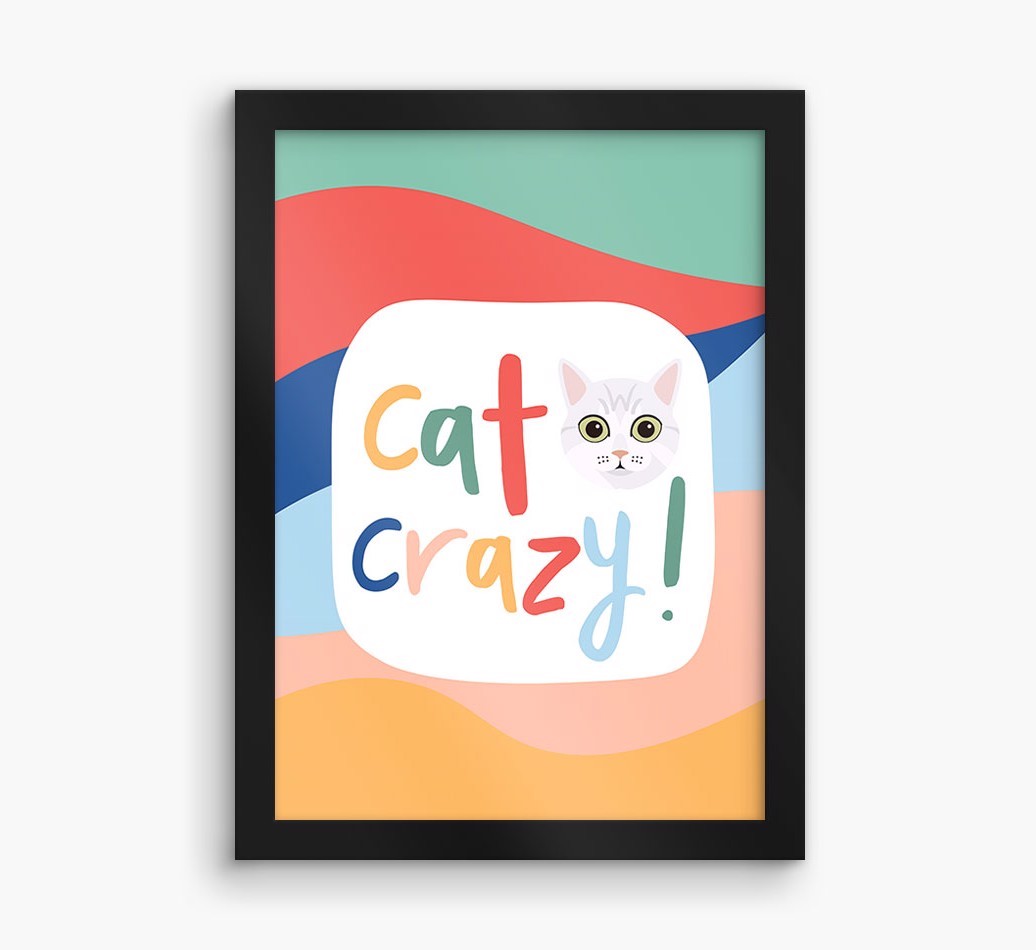 'Cat Crazy' - Personalised {breedFullName} Framed Print