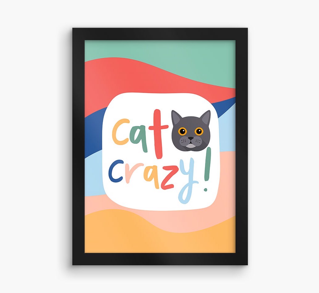 'Cat Crazy' - Personalised {breedFullName} Framed Print