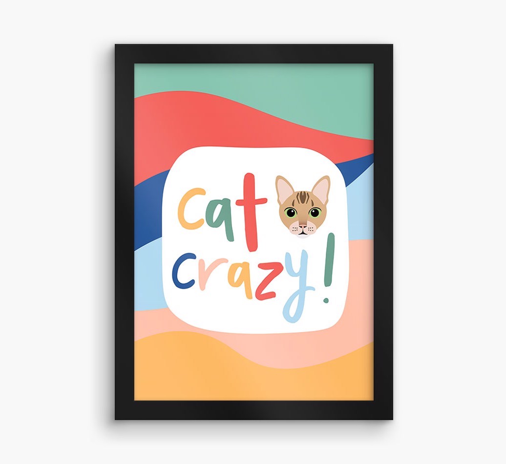 'Cat Crazy' - Personalised {breedFullName} Framed Print